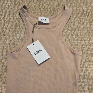 LNA Tan Fitted Sleeveless Tank Top
